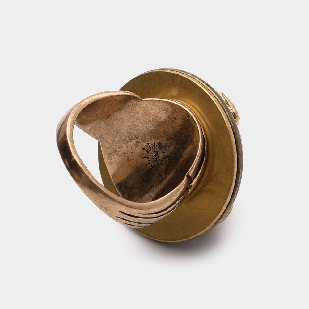 Bague Agate - Rouge et Noir