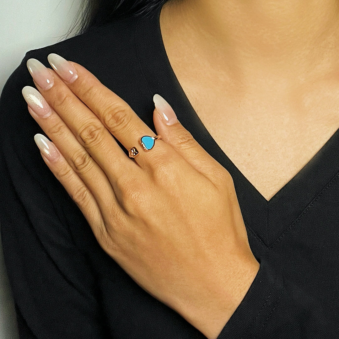 Bague Amazonite – Éclat du Cœur