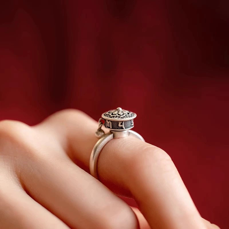 Bague Anti-Stress Rotative – Sérénité Infinité, Argent