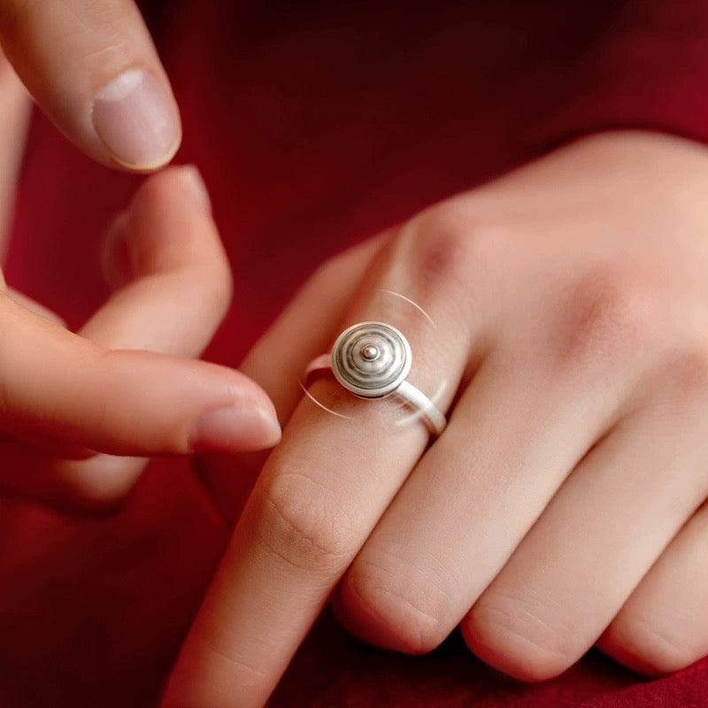 Bague Anti-Stress Rotative – Sérénité Infinité, Argent
