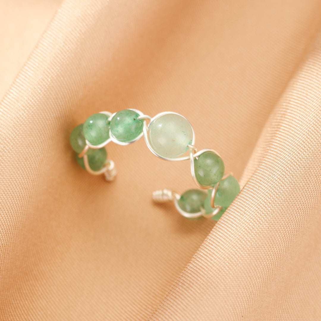 Bague Aventurine – Double Éclat