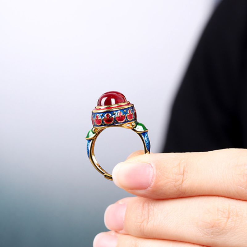 Bague Cornaline – Abondance, Argent Plaqué Or