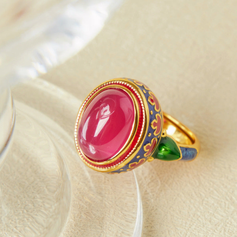 Bague Cornaline – Abondance, Argent Plaqué Or