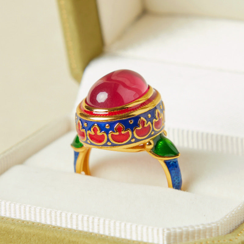 Bague Cornaline – Abondance, Argent Plaqué Or