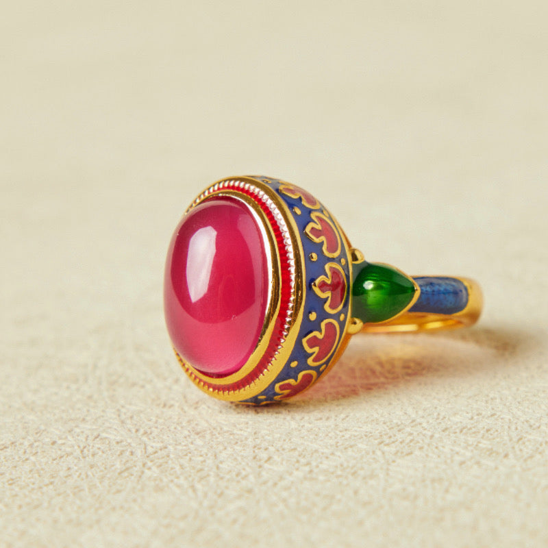 Bague Cornaline – Abondance, Argent Plaqué Or