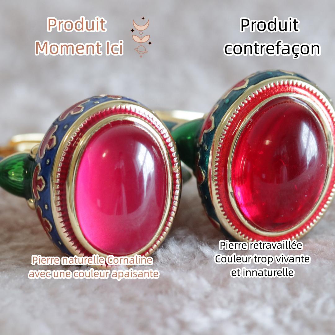 Bague Cornaline – Abondance, Argent Plaqué Or