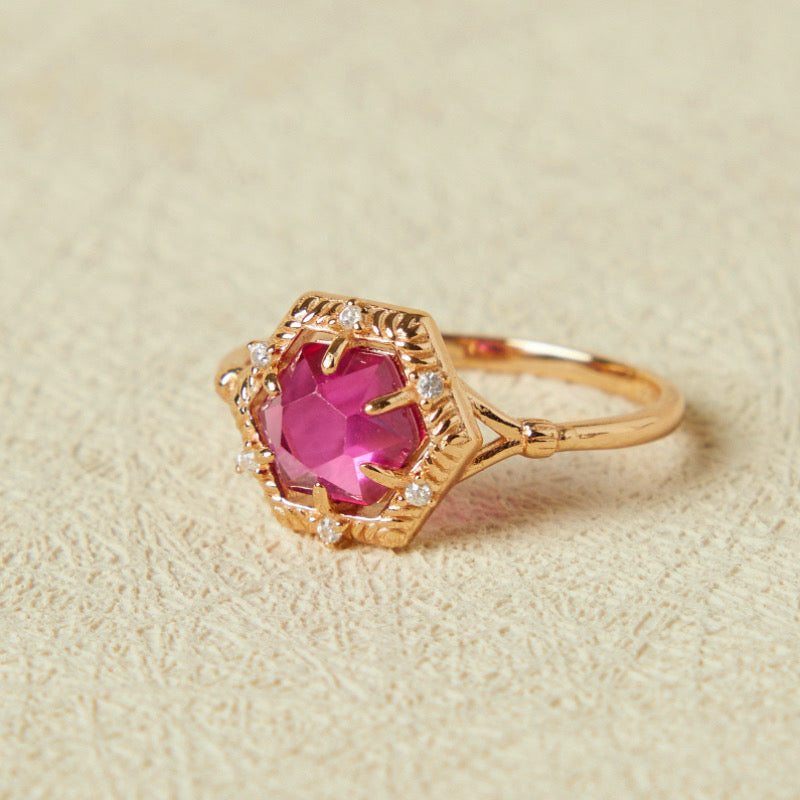 Bague Cornaline – Charme Passion, Argent Plaqué Or