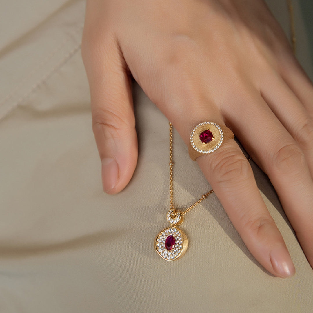 Bague Cornaline – Flamme Énergisante, Argent Plaqué Or