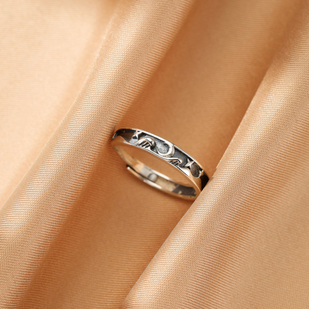 Bague Couple – Astres Unis, Argent