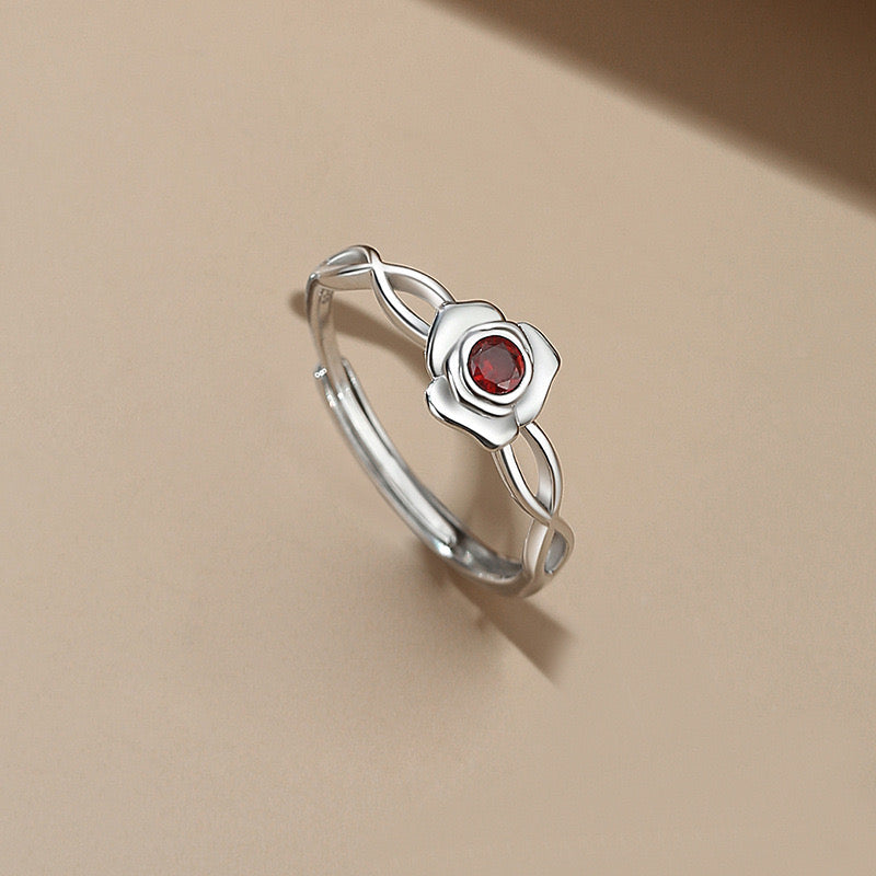 Bague Couple – Épines et Rose, Argent