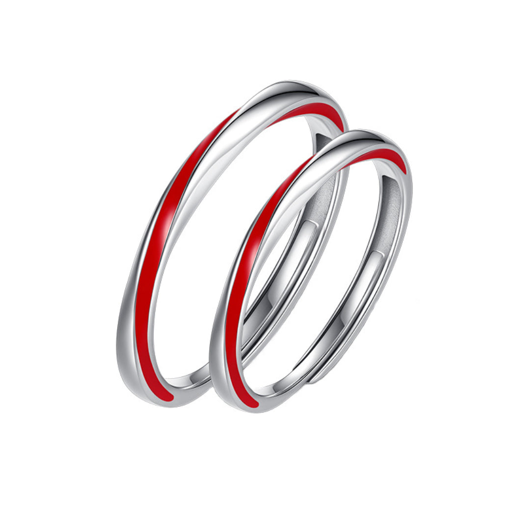 Bague Couple – Lien Ardent, Argent