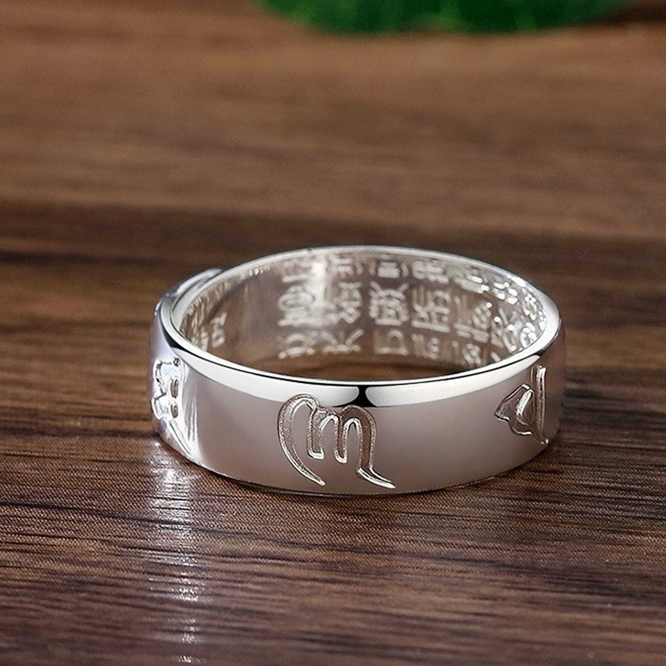 Bague Couple Six Mantras – Union Parfaite, Argent 999