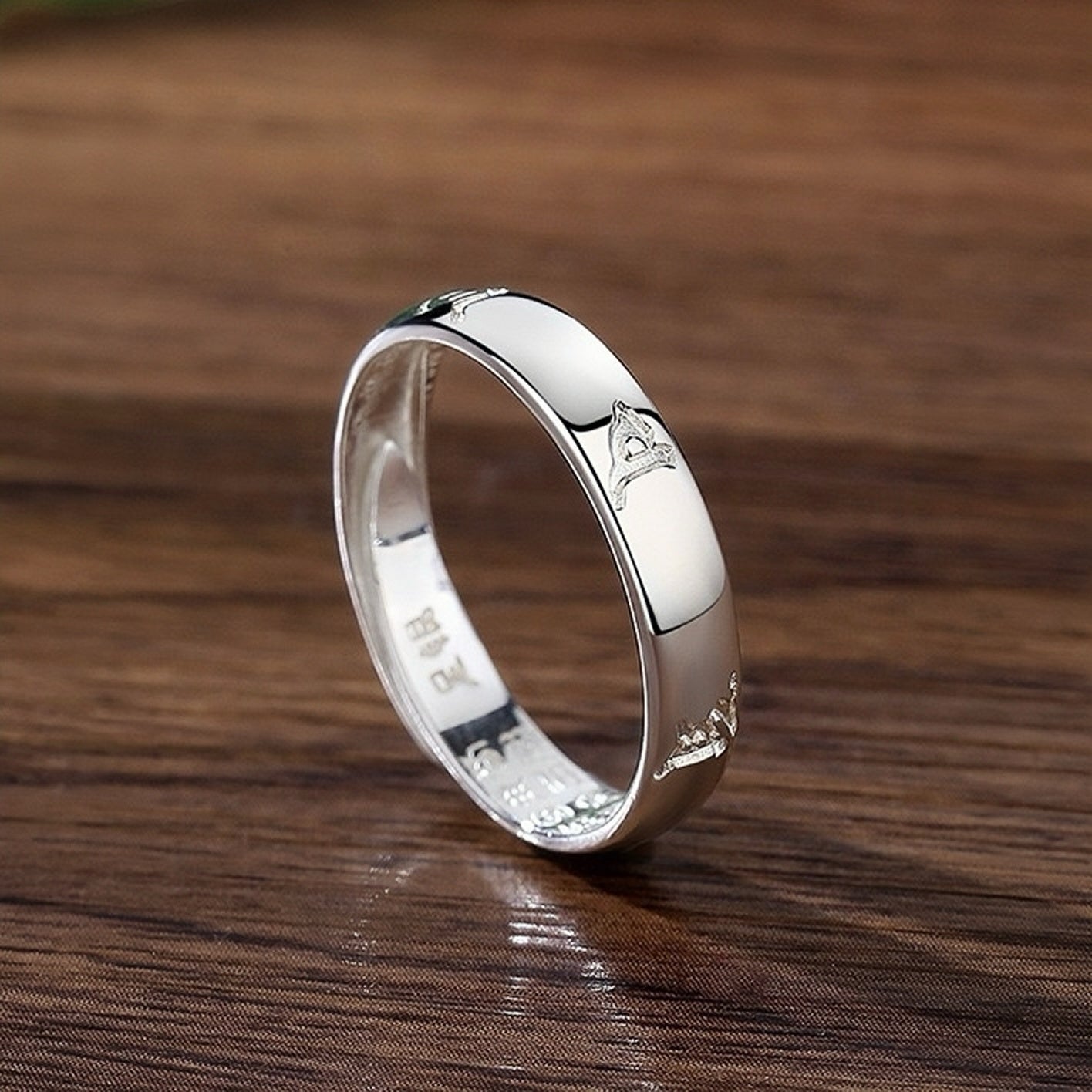 Bague Couple Six Mantras – Union Parfaite, Argent 999