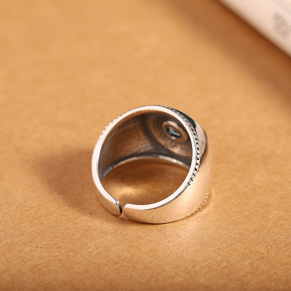 Men's Ring Evil Eye – Dark Gaze, Silver