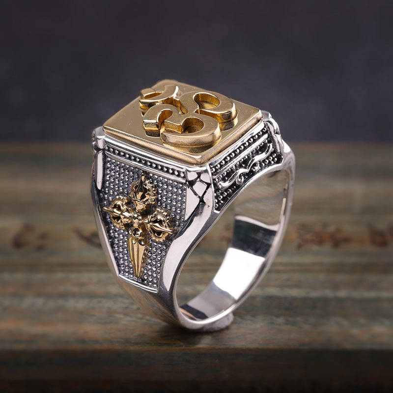 Bague Homme En Argent 935 Avec Moissanites Blanches - 2,20 Carats Sertis Canal - Taille 9.75 - Sur Mesure