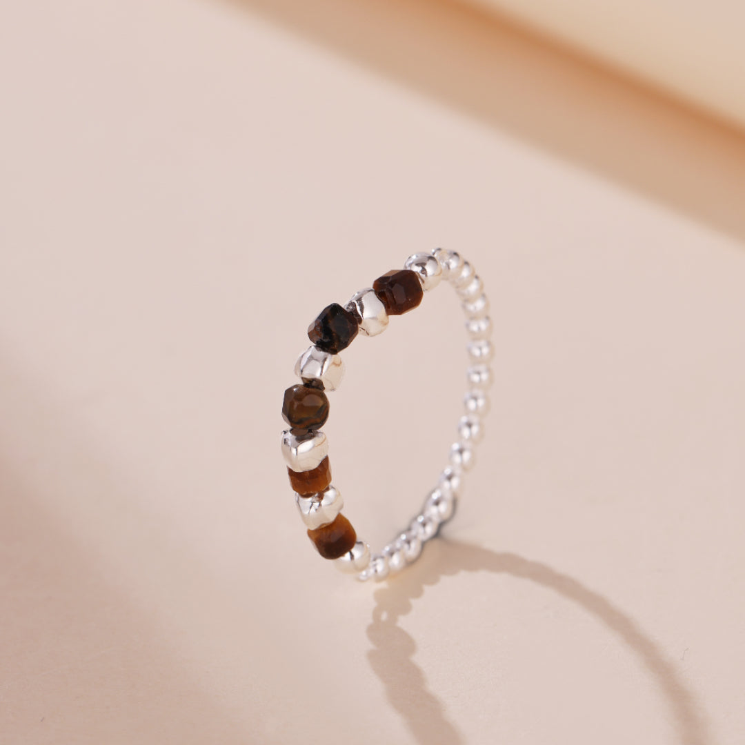 Tiger's Eye Ring – Protective Glow, Silver