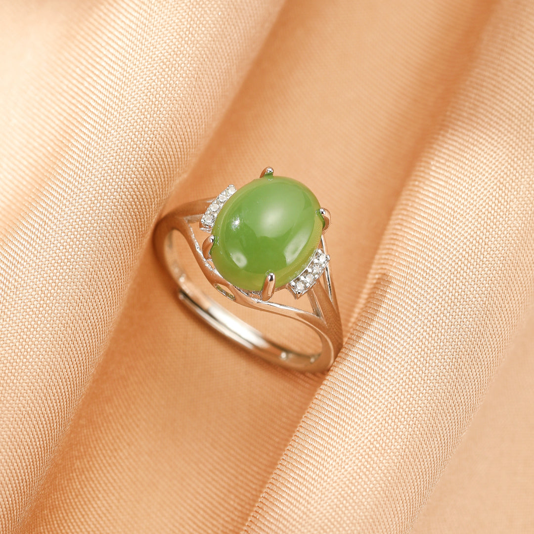 Bague Jade – Élixir de Sagesse, Argent