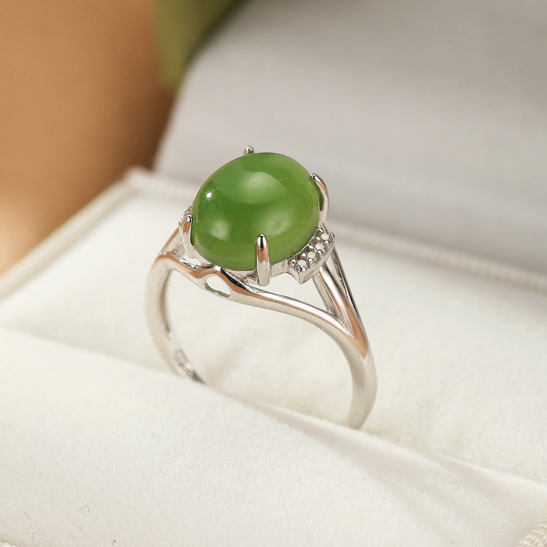 Bague Jade – Élixir de Sagesse, Argent