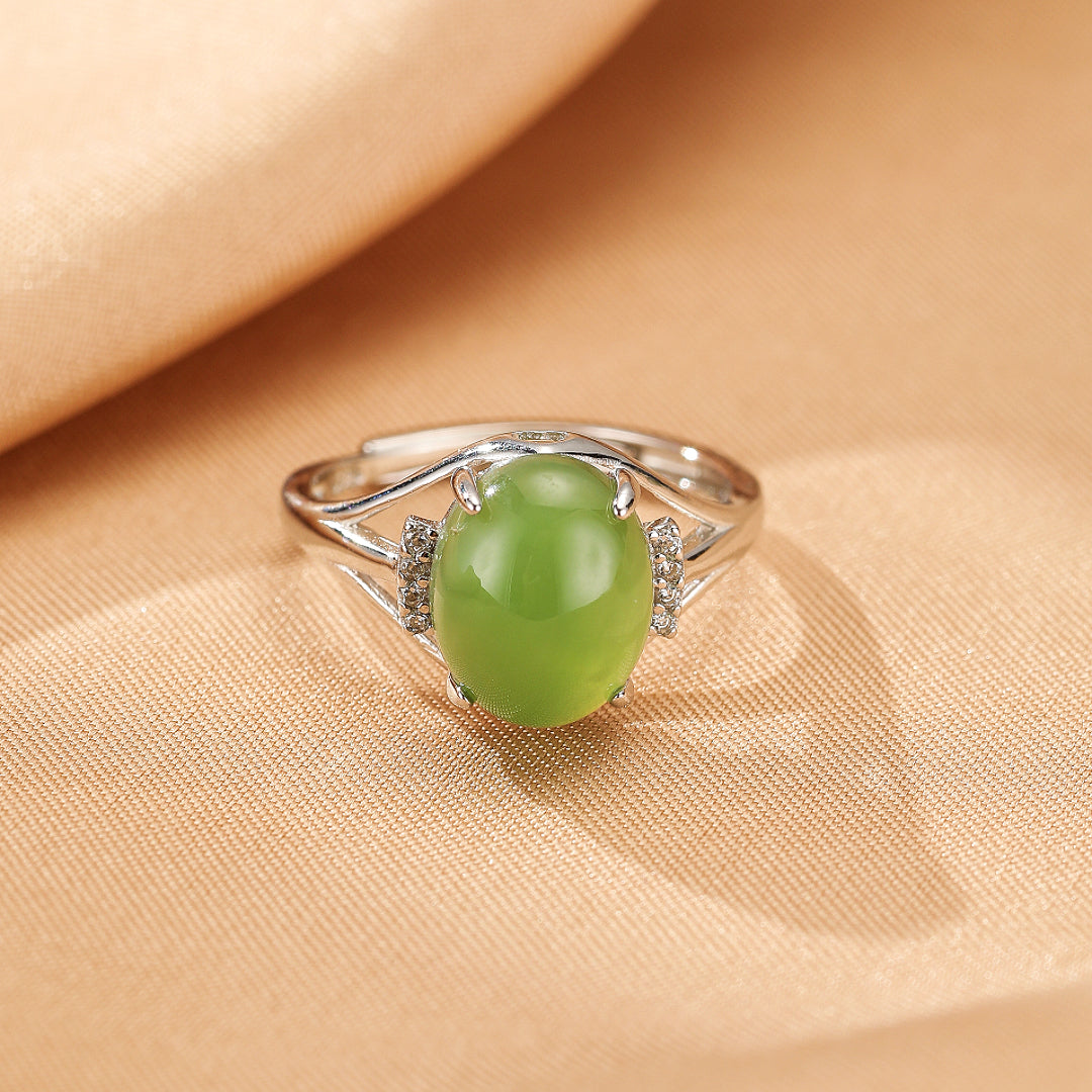 Bague Jade – Élixir de Sagesse, Argent