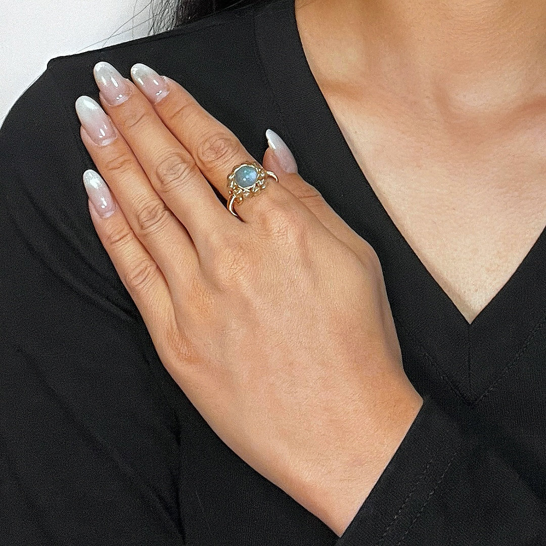 Labradorite Ring – Celestial Sphere