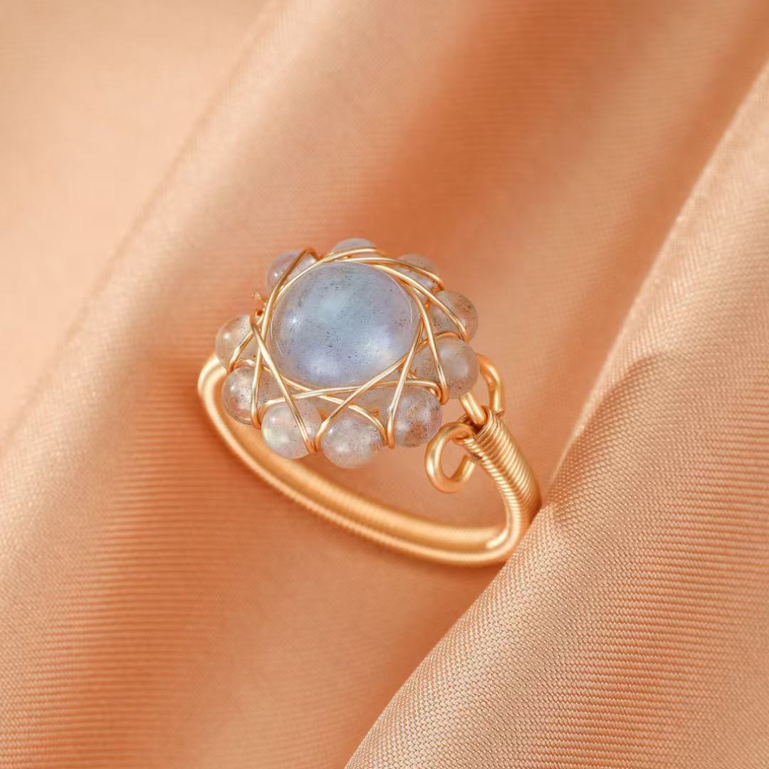 Labradorite Ring – Celestial Sphere