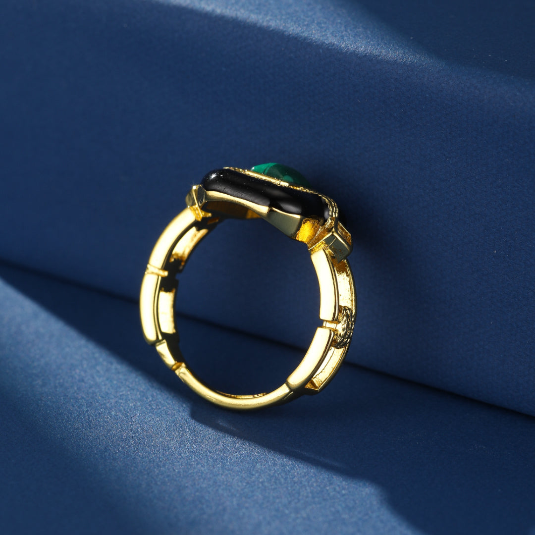 Bague Malachite – Éveil de Confiance