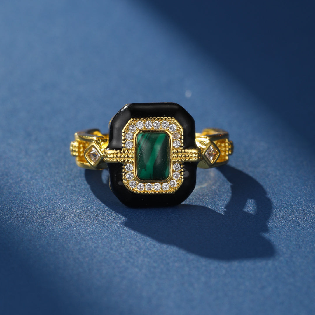 Bague Malachite – Éveil de Confiance