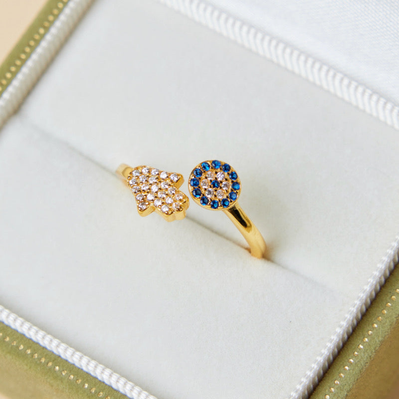 Bague Mauvais Œil – Protection, Argent