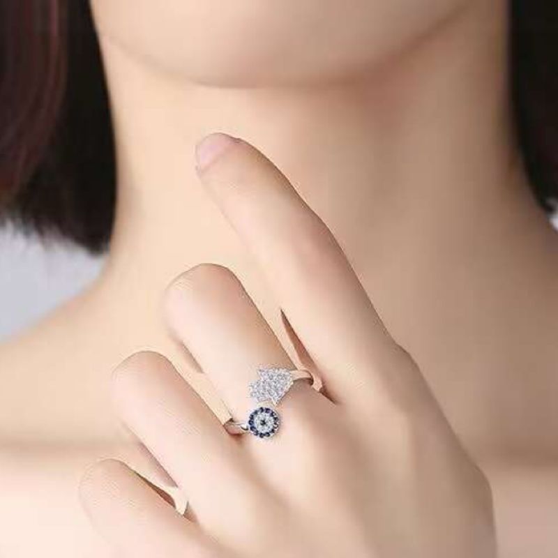 Bague Mauvais Œil – Protection, Argent