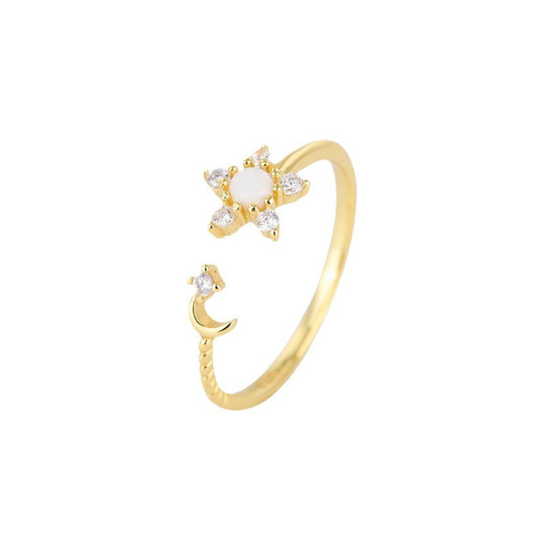 Opal Ring – Stellar Moon, Silver