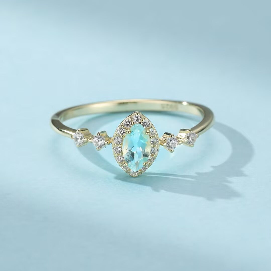 Bague Topaze – Mirage Bleu, Argent 925