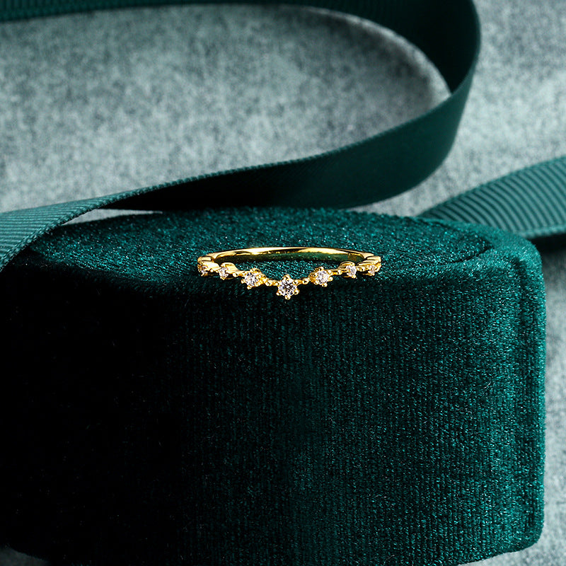 Bague Zircon – Septentrion, Argent Plaqué Or