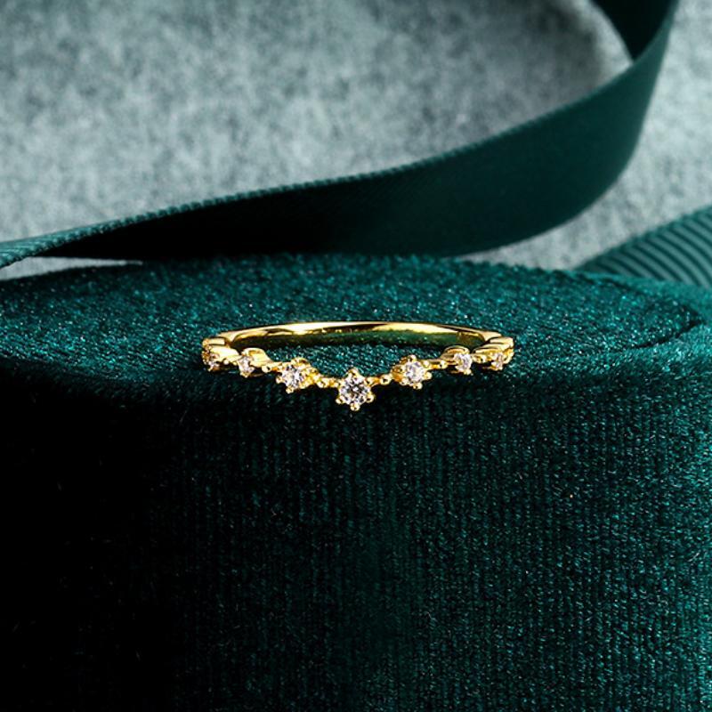 Bague Zircon – Septentrion, Argent Plaqué Or