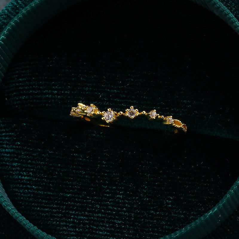 Bague Zircon – Septentrion, Argent Plaqué Or