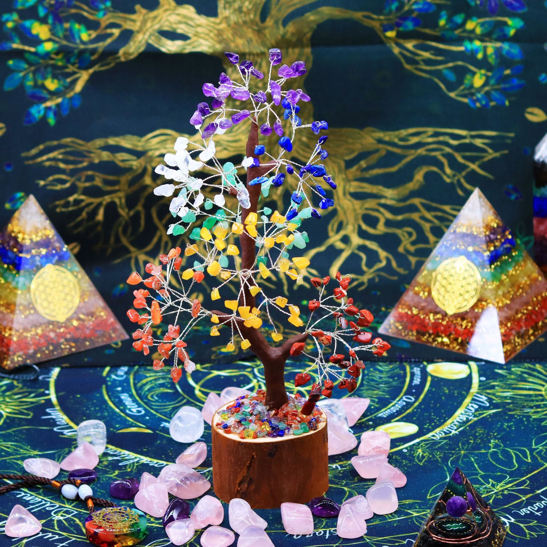 Beauté de Nature - Arbre de Vie en Pierres de 7 chakras