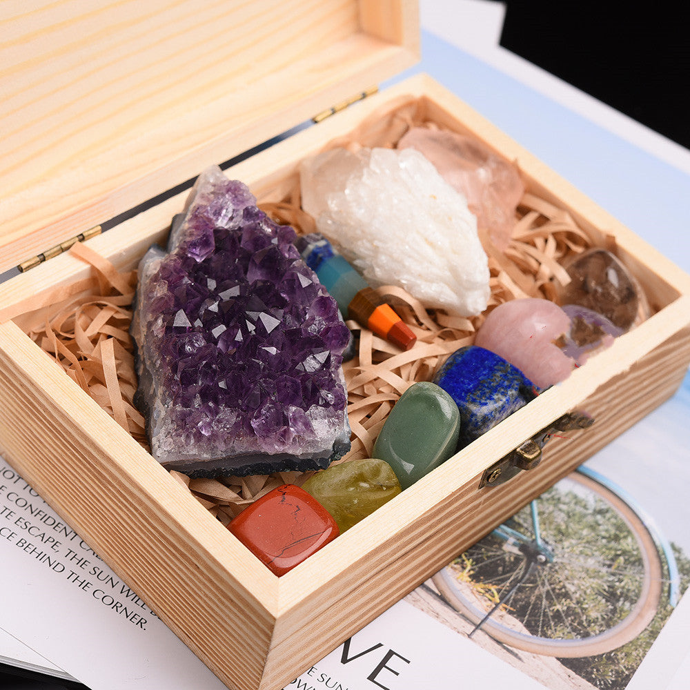 Boite 7 Chakras – Équilibre Spirituel, Pierres Naturelles