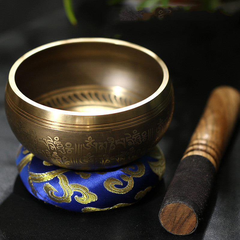 Bol Chantant Tibétain 'Muse' avec Mantra en Laiton