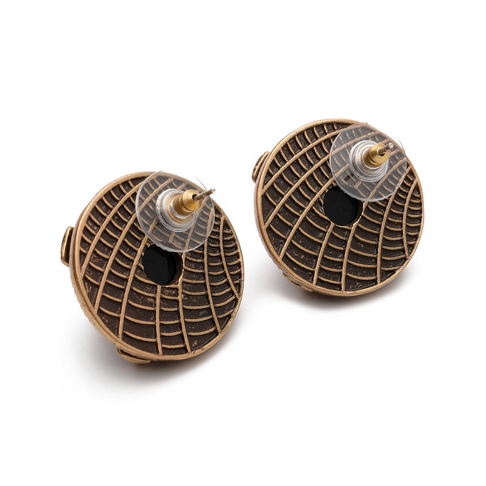 Boucles d'Oreilles Agate - Rouge et Noir