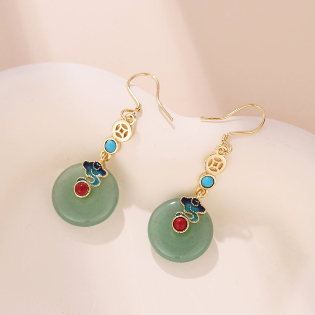 Aventurine Earrings – Celestial Cloud