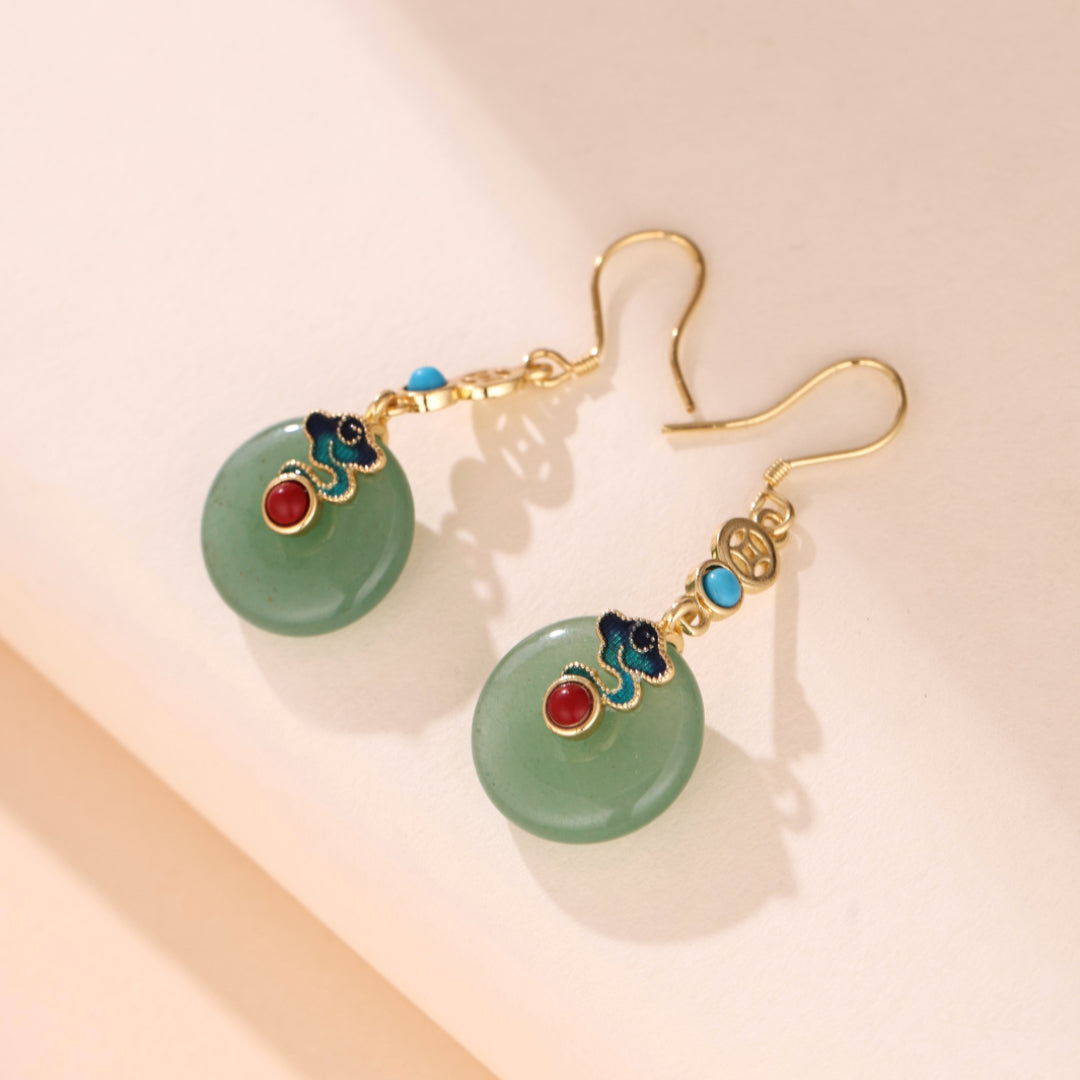 Aventurine Earrings – Celestial Cloud