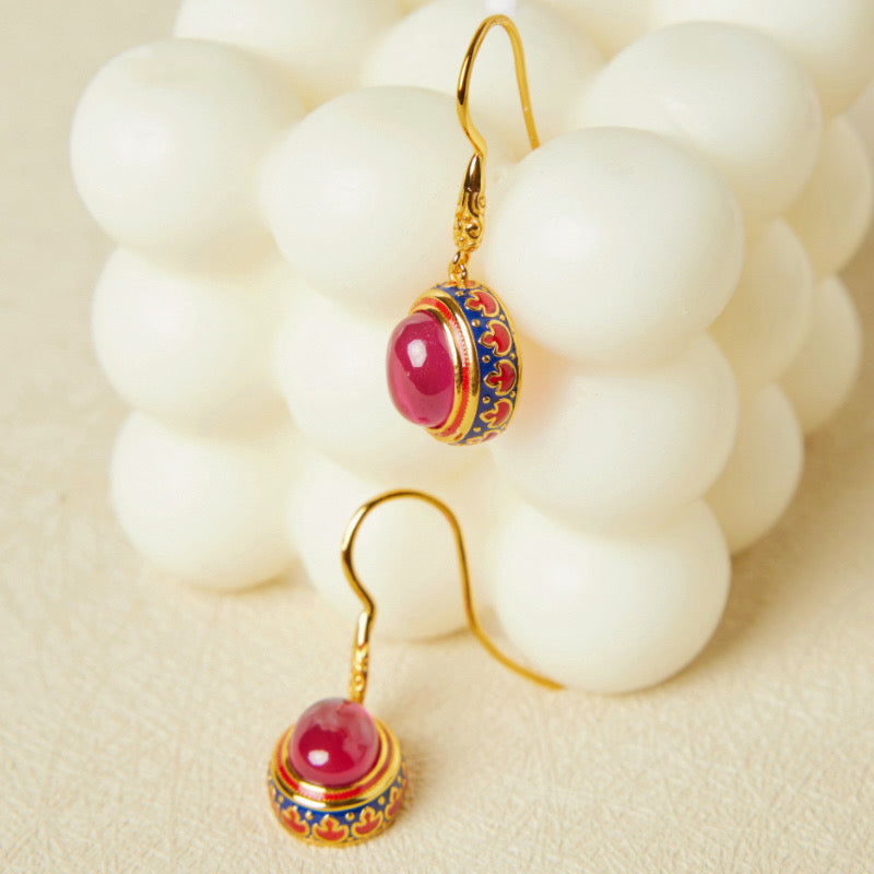 Boucles d'Oreilles Cornaline – Abondance, Argent Plaqué Or