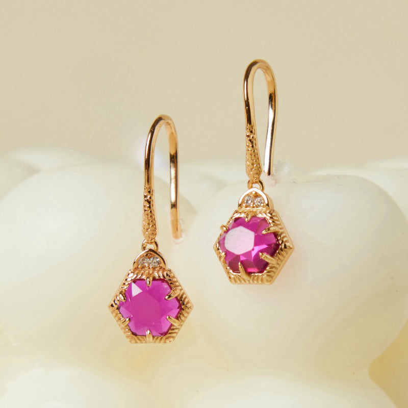 Boucles d'Oreilles Cornaline – Charme Passion, Argent Plaqué Or