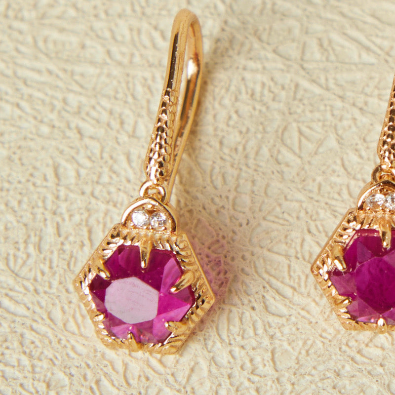 Boucles d'Oreilles Cornaline – Charme Passion, Argent Plaqué Or