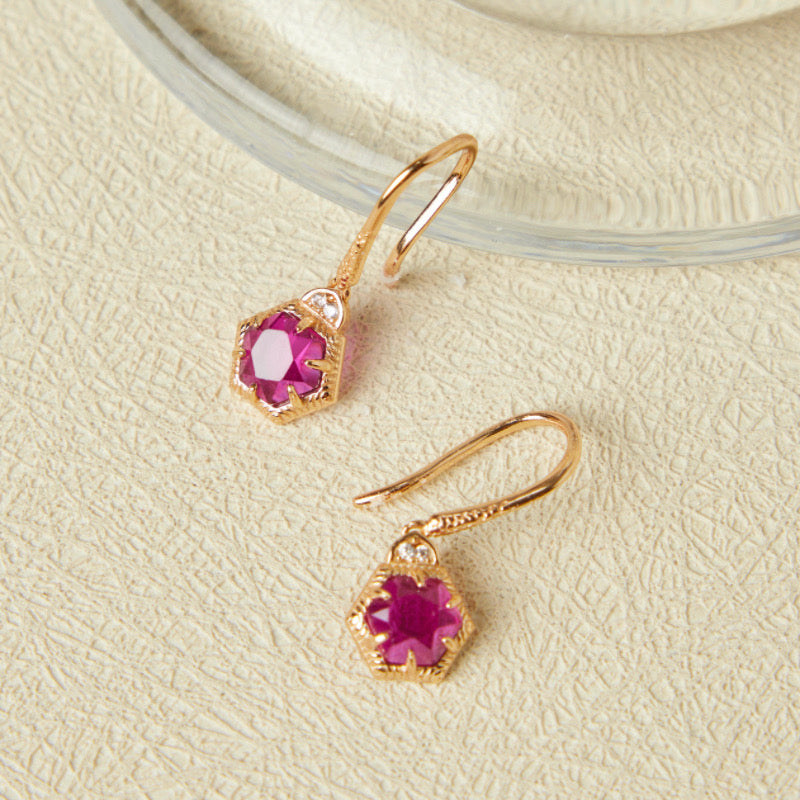 Boucles d'Oreilles Cornaline – Charme Passion, Argent Plaqué Or