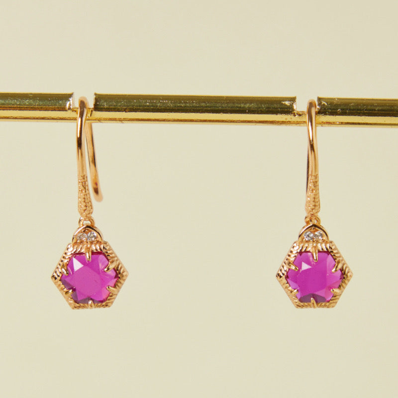 Boucles d'Oreilles Cornaline – Charme Passion, Argent Plaqué Or