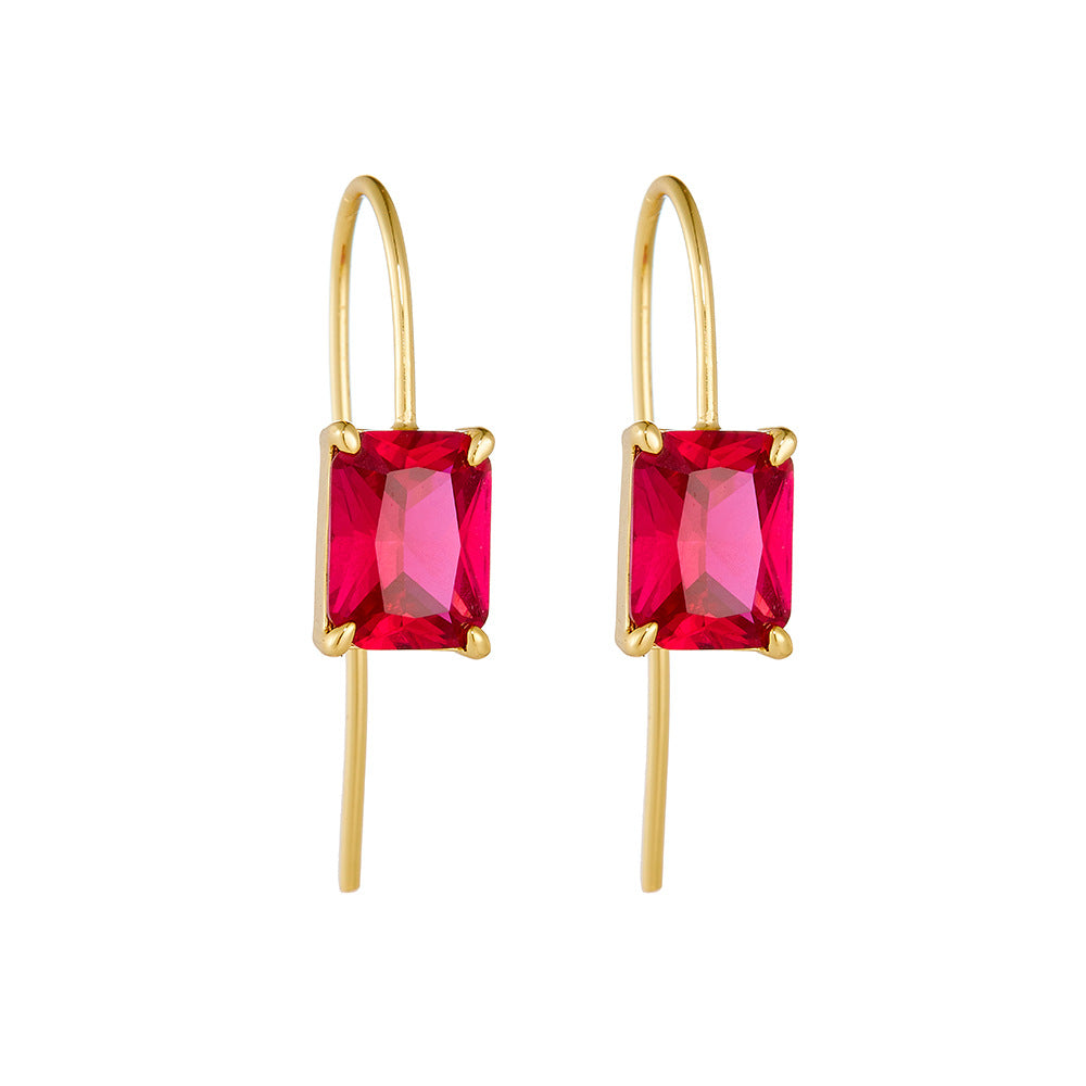 Carnelian Earrings – Purple Elegance, Gold Plated Silver