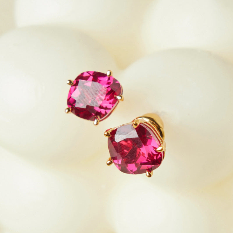 Boucles d'Oreilles Cornaline – Essence de Vie, Argent Plaqué Or