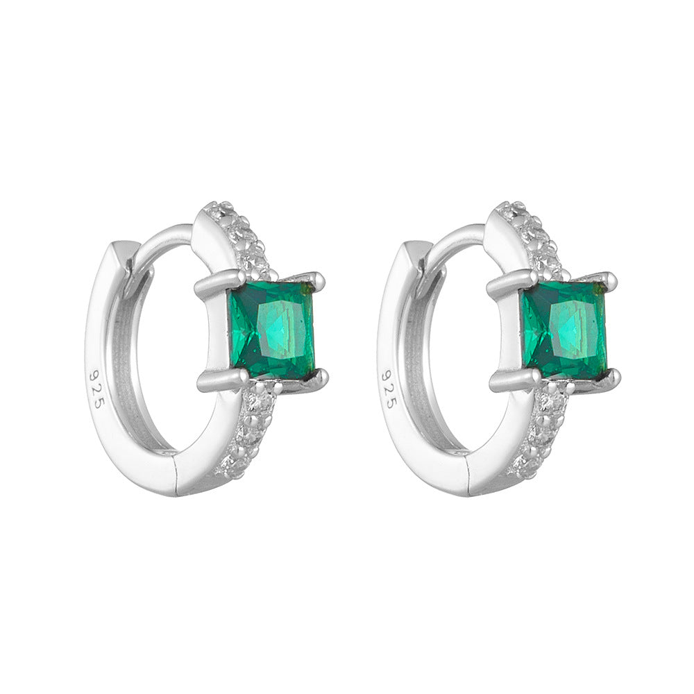 Emerald Earrings â Emerald Breeze, 925 Sterling Silver
