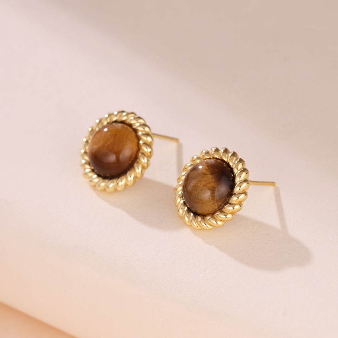Tiger's Eye Earrings – Captivating Radiance