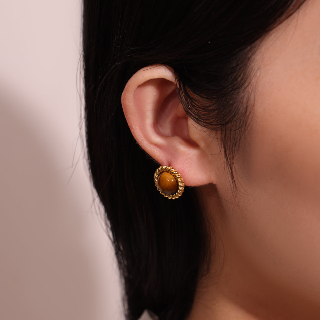 Tiger's Eye Earrings – Captivating Radiance